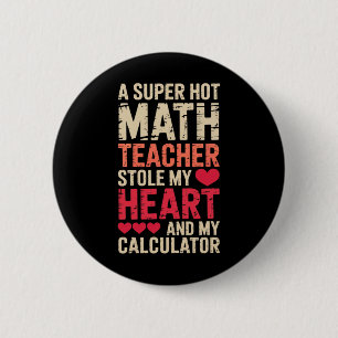 Macaron Rond 5 Cm Prof de maths Saint-Valentin Algèbre Calcul Amour