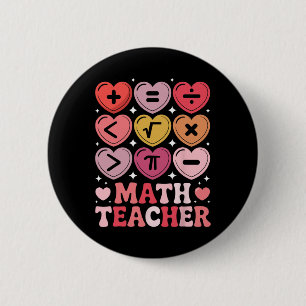 Macaron Rond 5 Cm Prof de maths Symbole d'opération mathématique de