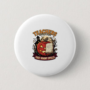 Macaron Rond 5 Cm Prof Magic Cerveau Halloween