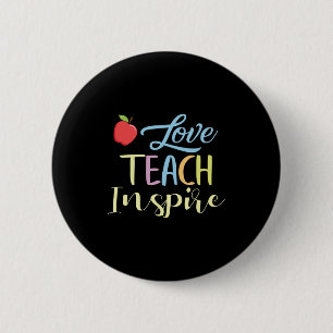 Macaron Rond 5 Cm Professeur Cadeaux Love Teach Inspire