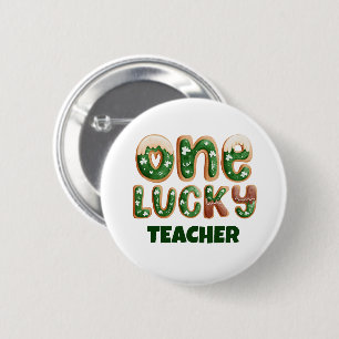 Macaron Rond 5 Cm Professeur chanceux personnalisé Saint-Patrick vin