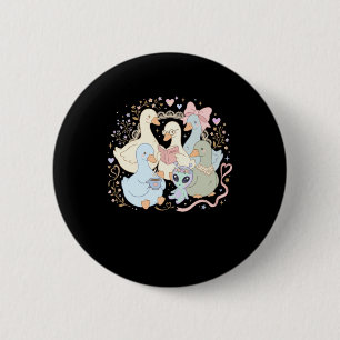 Macaron Rond 5 Cm Professeur Club Professeur Drôle Oie Idiote