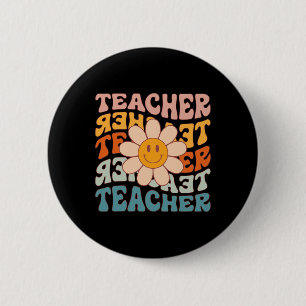 Macaron Rond 5 Cm Professeur Daisy Colorful - Enseignant de l'école 