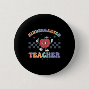 Macaron Rond 5 Cm Professeur de Maternelle Groovy Ck À l'École Équip