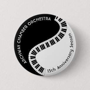 Macaron Rond 5 Cm Professeur de musique à l'école d'orchestre de pia