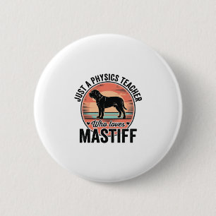 Macaron Rond 5 Cm Professeur de physique aime Maillot de chien vinta