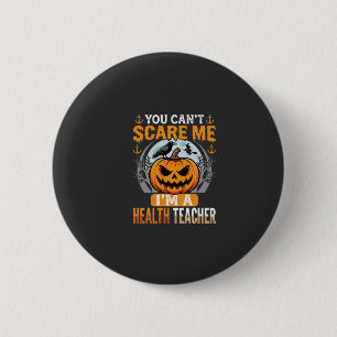 Macaron Rond 5 Cm Professeur de santé Halloween Citrouille effrayant