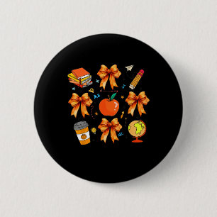 Macaron Rond 5 Cm Professeur de Thanksgiving Coquette Professeur Arc