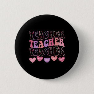 Macaron Rond 5 Cm Professeur drôle coeurs Saint-Valentin filles femm