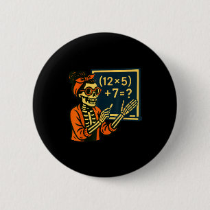 Macaron Rond 5 Cm Professeur Halloween Six Sept Mème 6 7 Squelette S