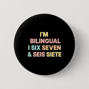 Macaron Rond 5 Cm Professeur je suis bilingue je six sept et seis si