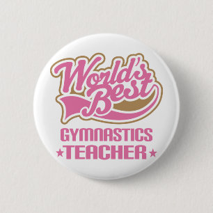 Macaron Rond 5 Cm Professeur mignon de gymnastique