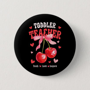 Macaron Rond 5 Cm Professeur Toddle Enseigner Amour Inspirer Cerise
