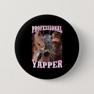 Macaron Rond 5 Cm Professional Yapper Chat Mème Drôle Odly Spécifiqu