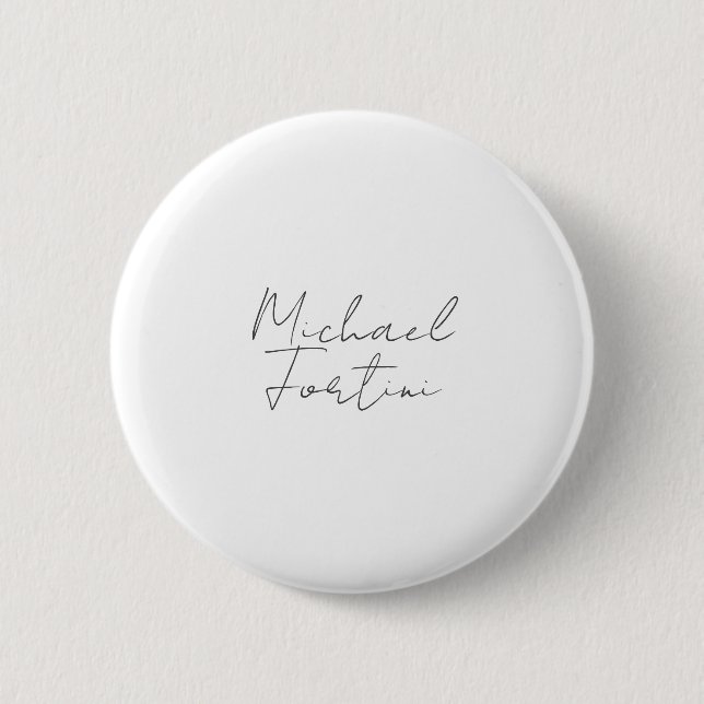 Macaron Rond 5 Cm Professionnel minimaliste moderne gris blanc (Devant)