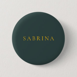 Macaron Rond 5 Cm Professionnel minimaliste Nom moderne Dusty Green