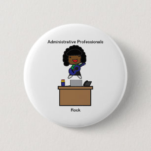 Macaron Rond 5 Cm Professionnels de l'administration Rock AfricainAm