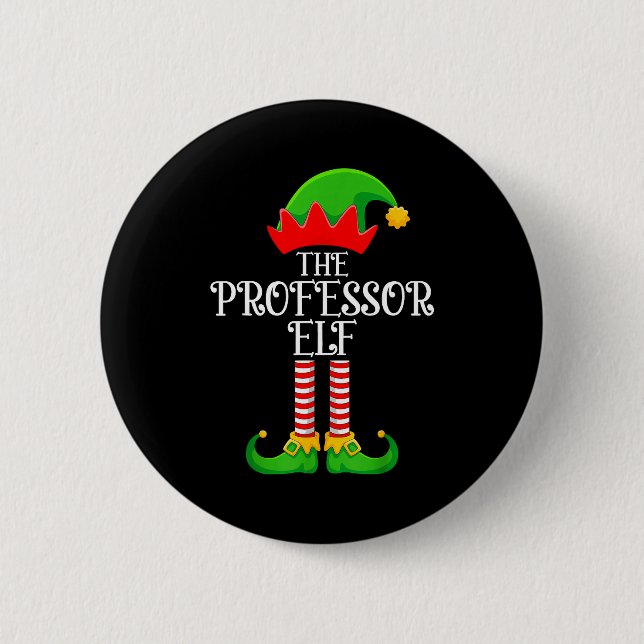 Macaron Rond 5 Cm Professor Elf Christmas Family Matching Funny Love (Devant)