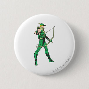 Macaron Rond 5 Cm Profil de flèche verte