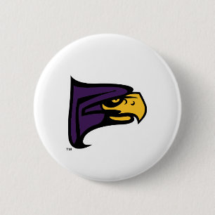 Macaron Rond 5 Cm Profil de la mascotte Hawk du Hunter College