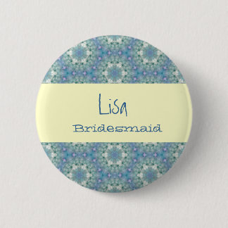 Macaron Rond 5 Cm Profil sous convention astérisque bleu doux de