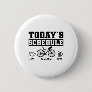 Macaron Rond 5 Cm Programme d'aujourd'hui Vélo tout terrain Cyclisme