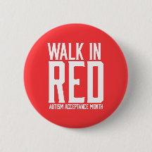 Promenade dans le bouton rouge d'acceptation
