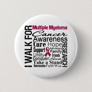 Macaron Rond 5 Cm Promenade de conscience de Cancer de myélome