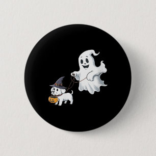 Macaron Rond 5 Cm Promenade Fantôme Femme V-Neck Halloween