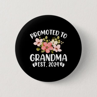 Macaron Rond 5 Cm Promu À Grand-Mère 2024 Première Fleur Nana