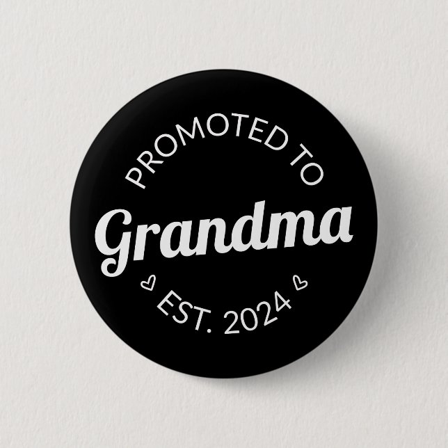 Macaron Rond 5 Cm Promu À Grand-Mère Est. 2024 I (Devant)