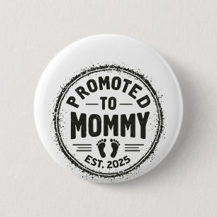 Macaron Rond 5 Cm Promu à Mommy Est. faire-part de grossesse 2025