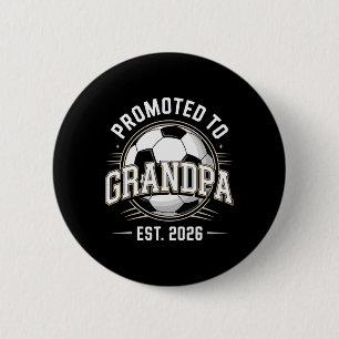 Macaron Rond 5 Cm Promu Grand-père Est 2026 Football Grand-père _1