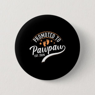 Macaron Rond 5 Cm Promu Papa Pawpaw 2026 - Première Fête des Pères