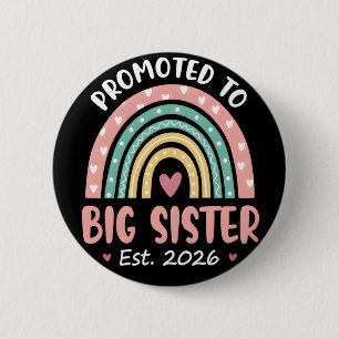 Macaron Rond 5 Cm Promue Grande Sœur Adorable Bébé 2026
