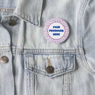 Macaron Rond 5 Cm PRONOUNS Arc-en-ciel arrose le drapeau de la fiert