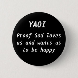Macaron Rond 5 Cm Proof God loves us and wants us us to be happy, YA