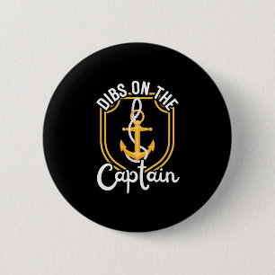 Macaron Rond 5 Cm Propriétaire du bateau de remorquage masculin s'ap
