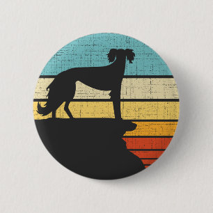 Macaron Rond 5 Cm Propriétaire Saluki Retro Vintage 60s les années 7