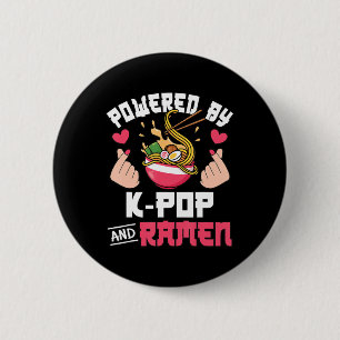 Macaron Rond 5 Cm Propulsé par K-Pop et ramen Mignon Musique Kpop An