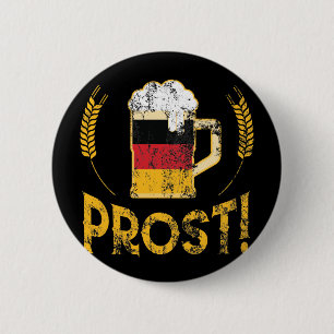 Macaron Rond 5 Cm Prost Allemand Drapeau Bière Lover Oktoberfest