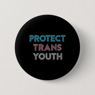 Macaron Rond 5 Cm Protéger les jeunes transgenres LGBT Pride