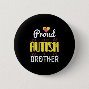 Macaron Rond 5 Cm Proud Autism Brother-01