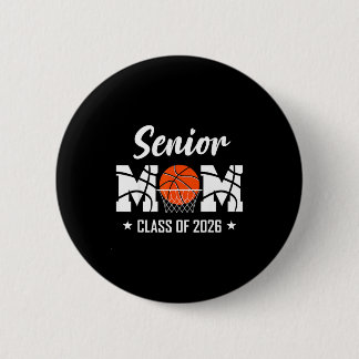 Macaron Rond 5 Cm Proud senior basketball mom 2026 graduation 