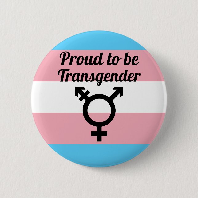 Macaron Rond 5 Cm Proud to be transgenre | Pride (Devant)