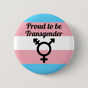 Macaron Rond 5 Cm Proud to be transgenre Pride