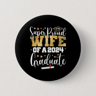 Macaron Rond 5 Cm Proud Wfe 2024 Graduate Senior Graduation College