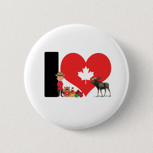 Macaron Rond 5 Cm Proudly Canadian  - For real Canadians!