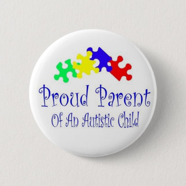 Macaron Rond 5 Cm ProudParentPuzzleshirt (Devant)