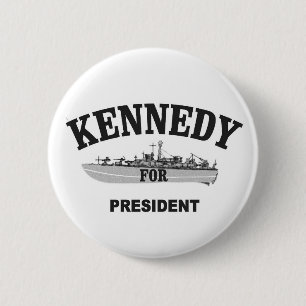 Macaron Rond 5 Cm PT-109: Kennedy for Président